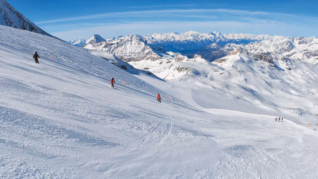 Professional ski slope winter luxury tour
