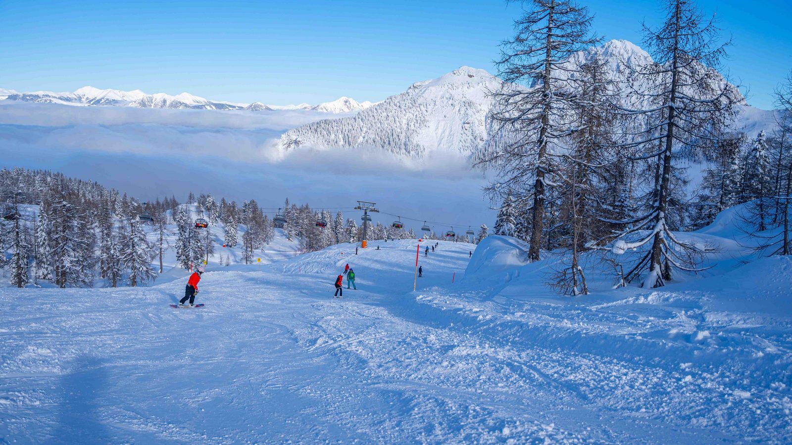 Fast mountain slope winter limo experience